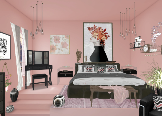 Pretty in pink and black Design Rendering