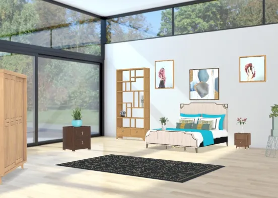 # peacock bedroom Design Rendering