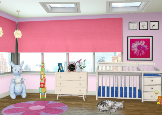 A cute and sweet little nursery for your angelic baby 💖 Design Rendering