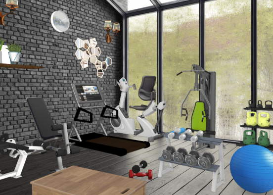 Private gym Design Rendering
