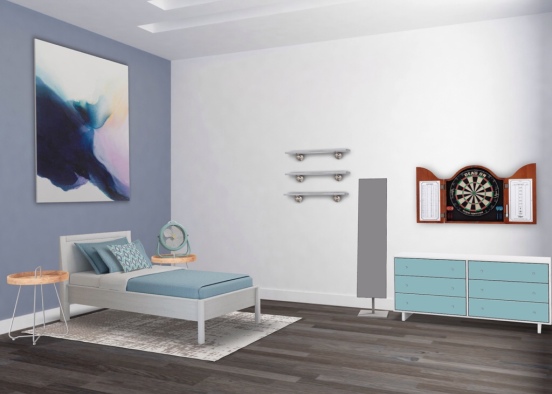 This is a teenager's boys room. I haven't posted a room for a while, so I hope you all like it! have a great day! 💕 Design Rendering