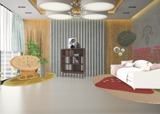 A city girls bedroom, Design Rendering