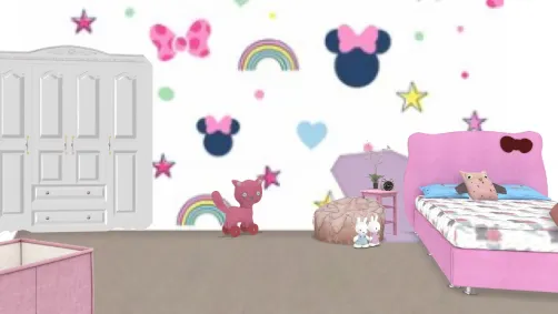 Minnie Mouse! girl kid bedroom!