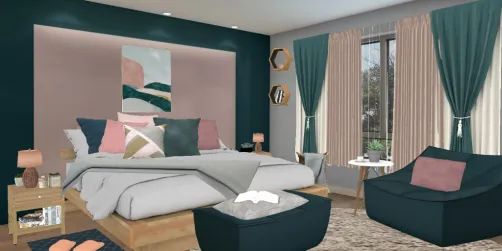 Bedroom Gray, Pink n' Green