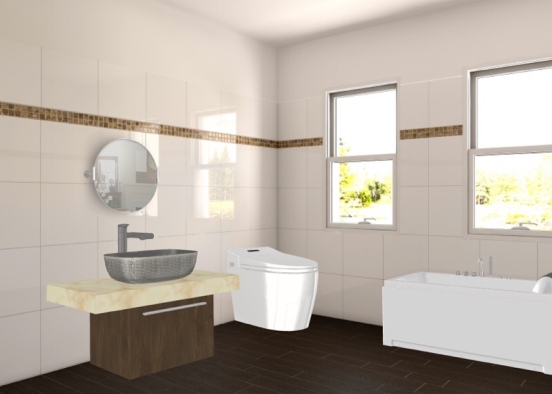 baño moderno  Design Rendering