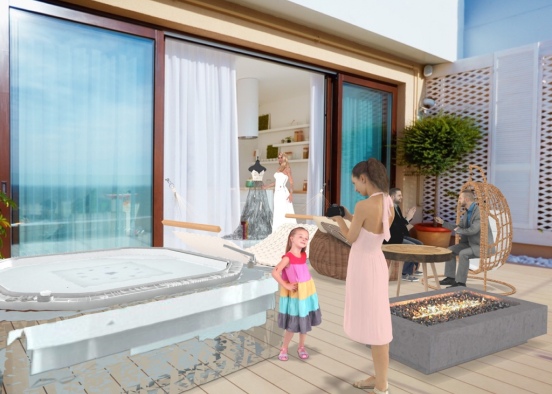 balcony with style Design Rendering