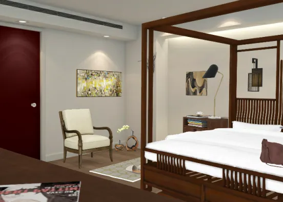 Japanese Bedroom  Design Rendering