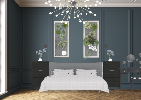 an amazing bedroom at a hotel  Design Rendering