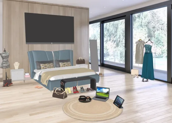 celebrity bedroom  Design Rendering