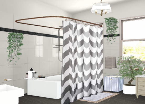 Bathroom with a touch of nature Design Rendering