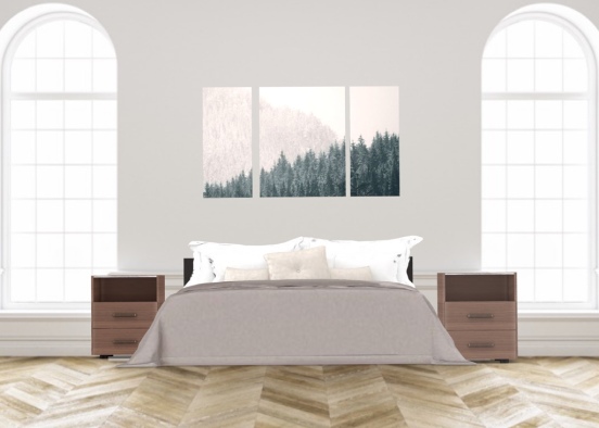 a master or guess bedroom Design Rendering