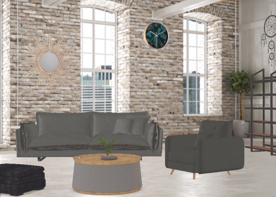 fancy modern living room  Design Rendering