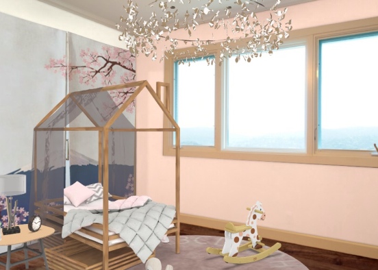 Little Girls Room Design Rendering