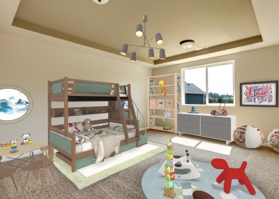 cute bedroom for kids! Design Rendering