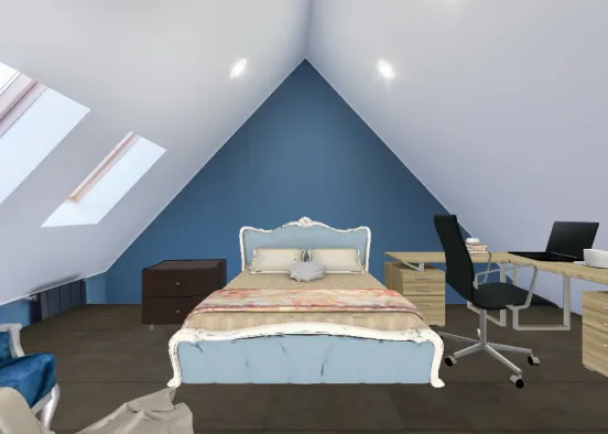Çatı Katı odası 1 Design Rendering