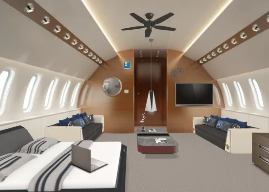 Cabin K5 private jet Design Rendering