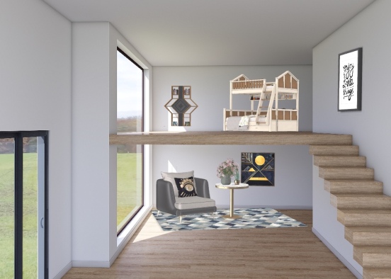 cosy loft bedroom  Design Rendering