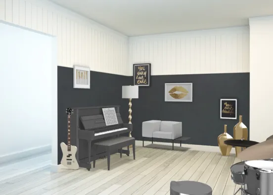 salle de musique de ilinca 🎵🎶🎵🎶🎬🎤🎧🎼🎹 Design Rendering