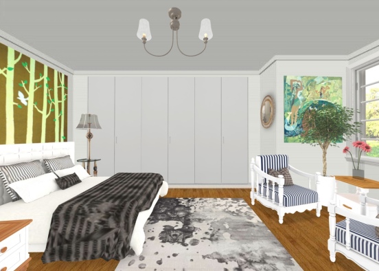 Simply Cozy Bedroom Design Rendering