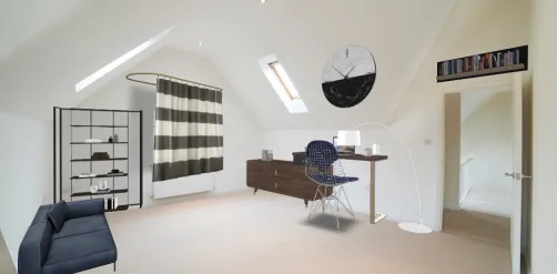Gemütliches Arbeitszimmer 
