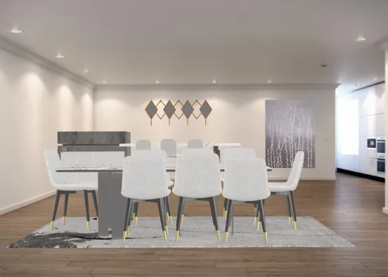 dining room with bar Design Rendering
