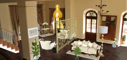 Posh Gold Living Room