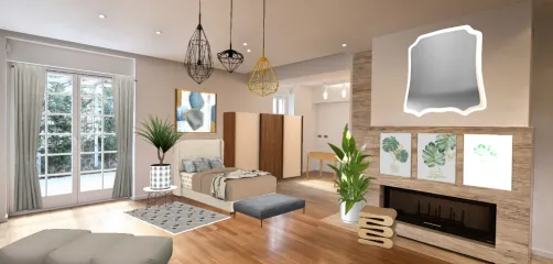 Cream and Gold Bedroom