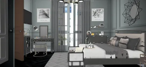 camera da letto di una casa a Parigi