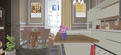 cucina di una casa a Parigi