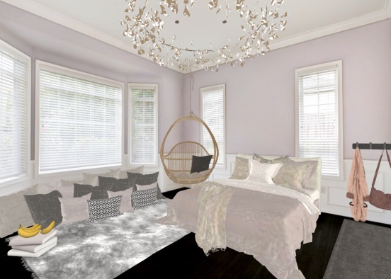 Soft Bedroom. HomeStyler Kaitlyn Design Rendering