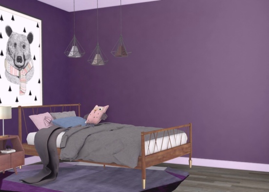 The Sophisticated but Youthful Girl’s Bedroom Design Rendering
