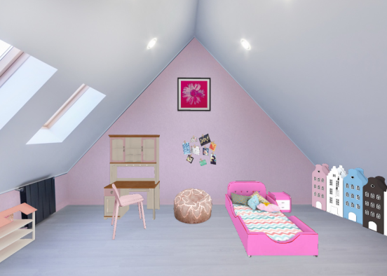 LITTLE GIRL ROOM Design Rendering