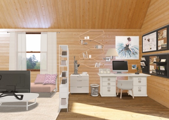 Oficina y sala de relajos ☺️ Design Rendering