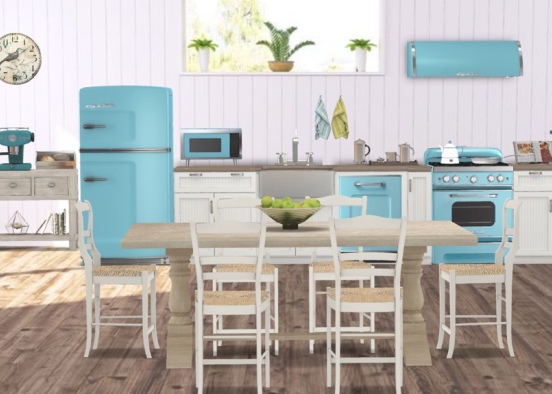 cuzinha rustica simples  💙 Design Rendering