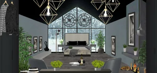 Industrial Style Bedroom 🌑
