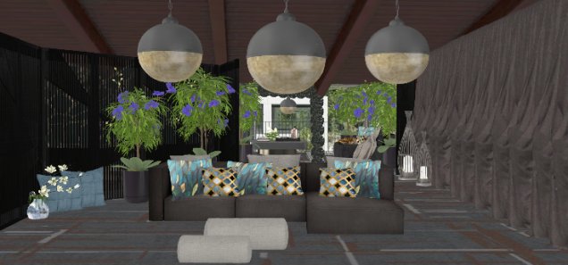 Rainforest inspired Living Room & Balcony 🌴