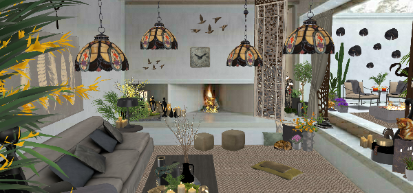 Stone Living Room & Patio 🌚