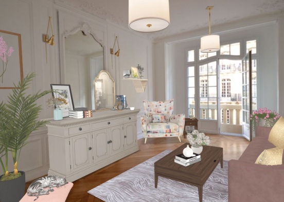 little french apartment.  Design Rendering