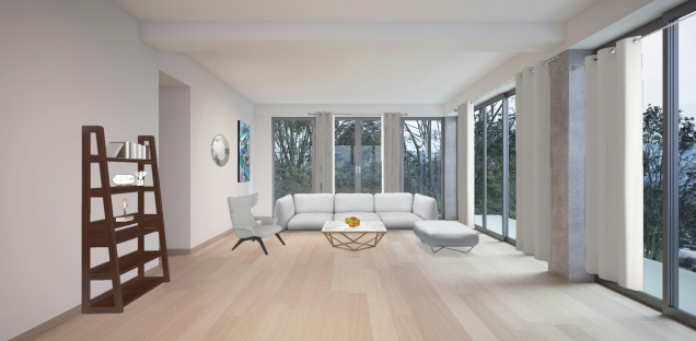 Minimalistic White Living Room 