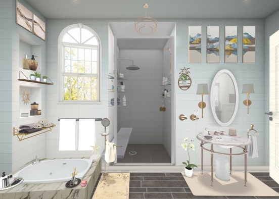 bath shower  Design Rendering