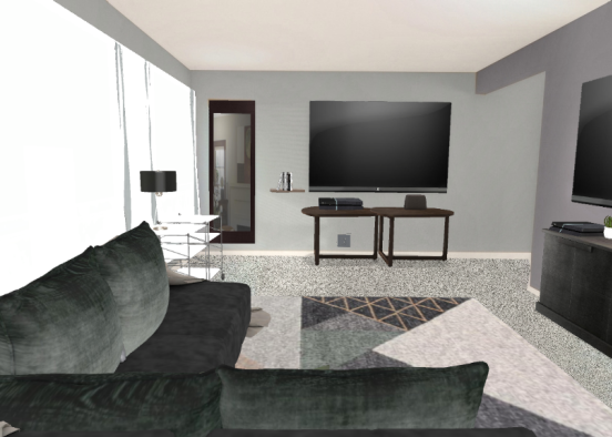 Living Room With Game Design Rendering