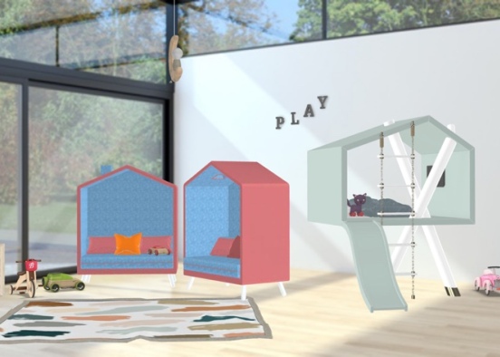 Awesome Children’s Playroom Design Rendering