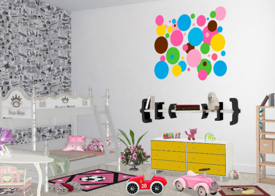Kinderzimmer Design Rendering