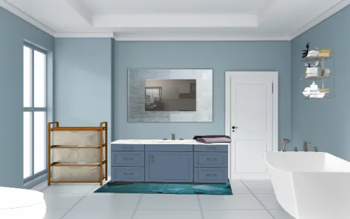 Bagno annesso alla camera degli ospiti n 1 della ragazza fashion chic (villa) 