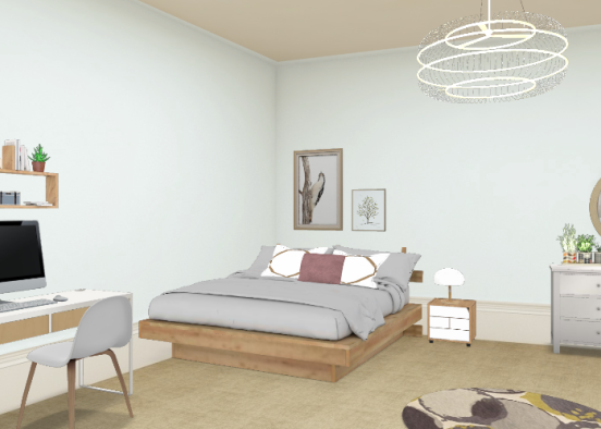 Natural nice bedroom  Design Rendering