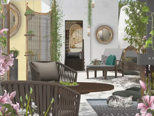 Maria’s Moroccan Courtyard. (the Concrete challenge template 29)