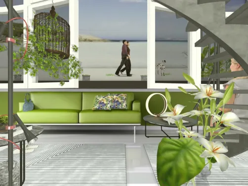 Sara’s Green on Green living space (the Concrete challenge  74)