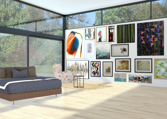 Art lovers room Design Rendering