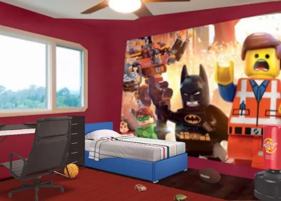 Lego Movie- kids bedroom Design Rendering