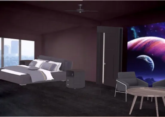 Cosmic bedroom  Design Rendering
